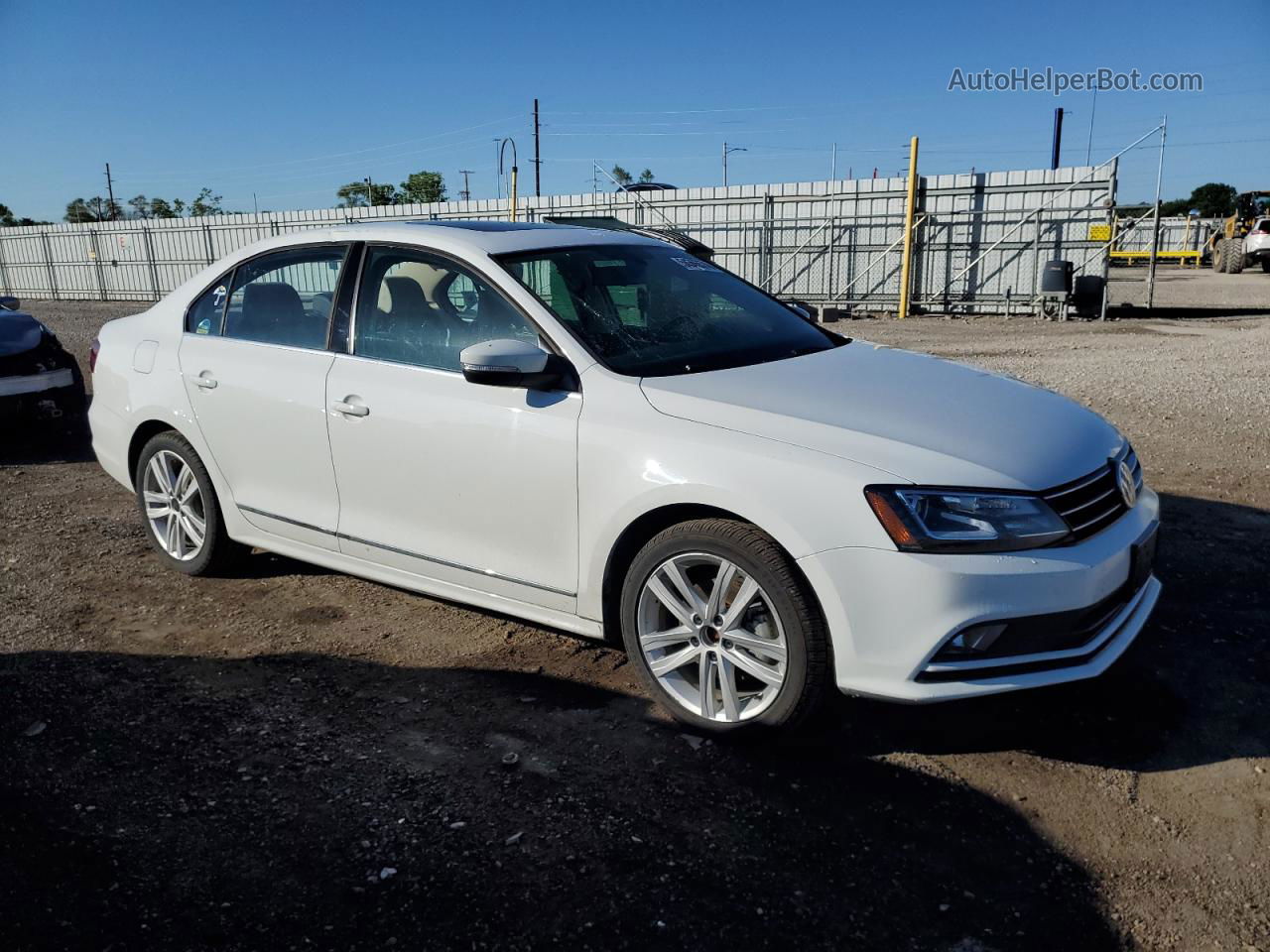 2017 Volkswagen Jetta Sel White vin: 3VWL17AJ2HM230655