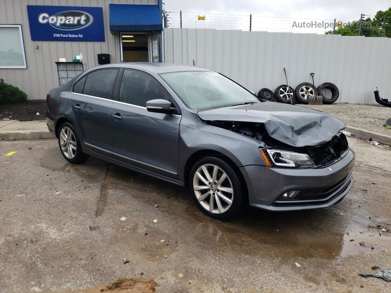 2017 Volkswagen Jetta Sel Gray vin: 3VWL17AJ2HM297823