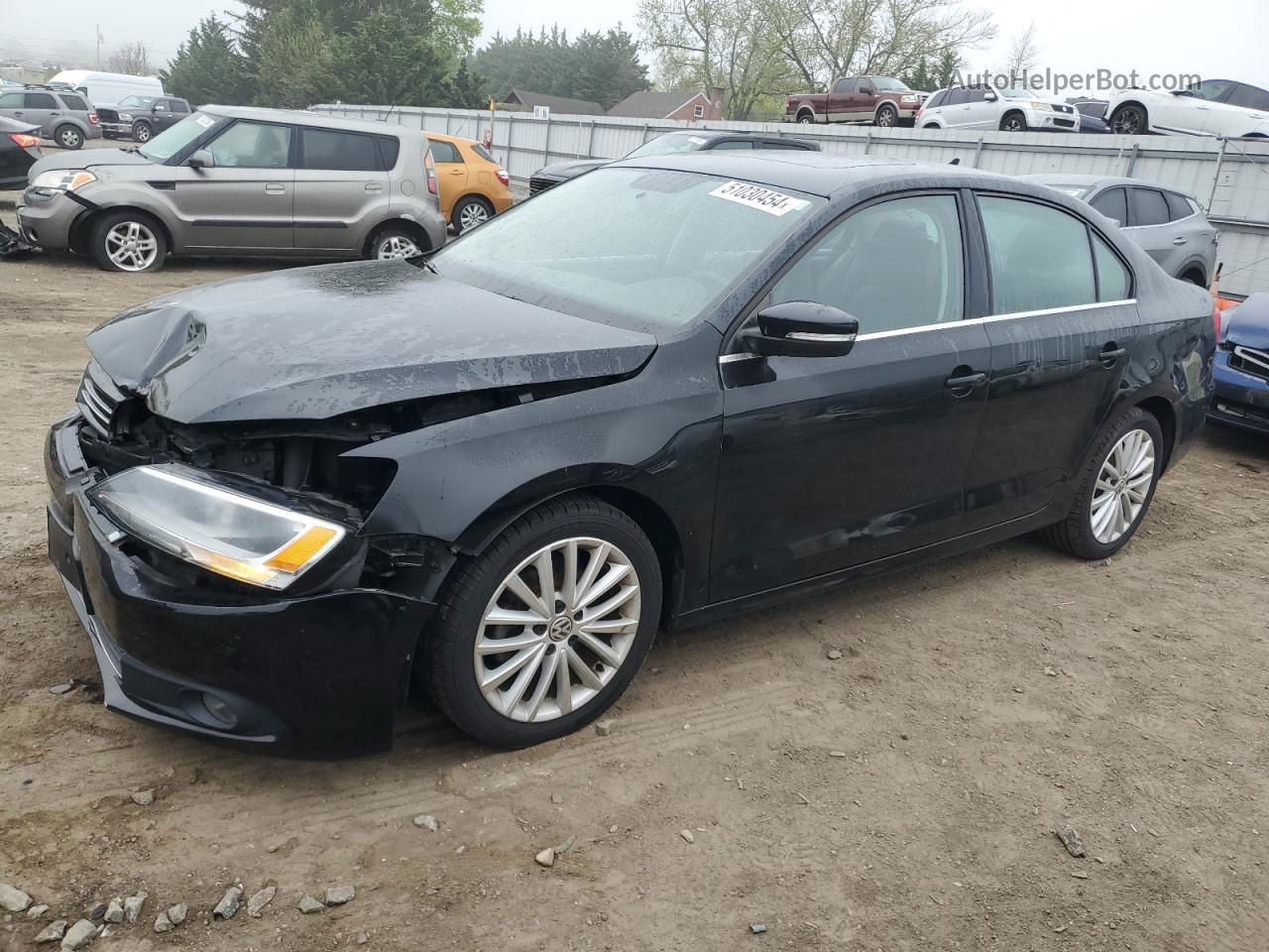 2014 Volkswagen Jetta Sel Черный vin: 3VWL17AJ3EM442993