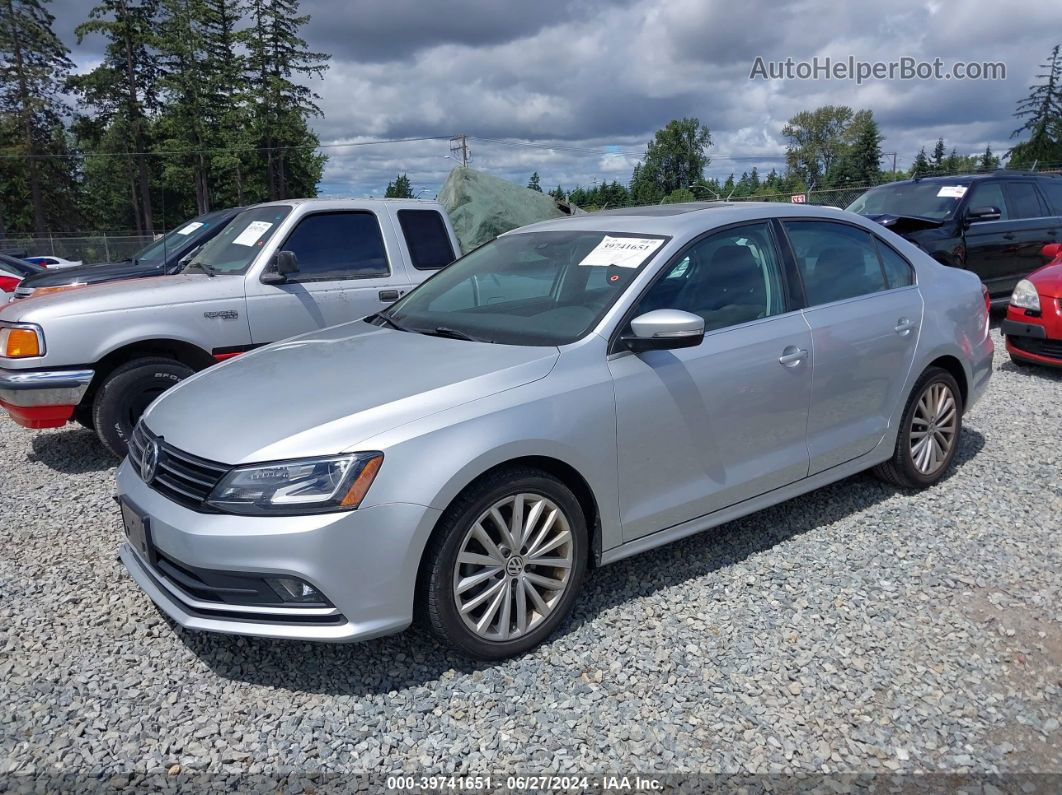 2016 Volkswagen Jetta 1.8t Sel Silver vin: 3VWL17AJ3GM353783