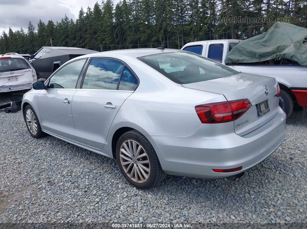 2016 Volkswagen Jetta 1.8t Sel Silver vin: 3VWL17AJ3GM353783