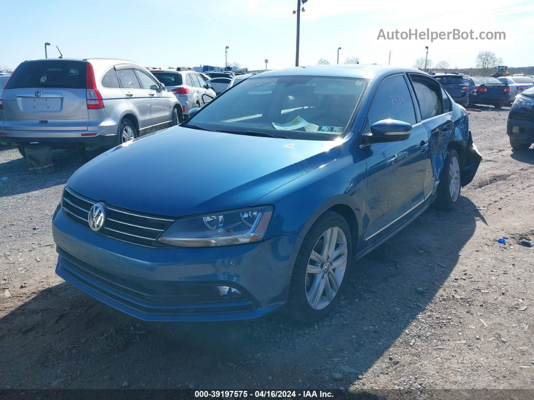 2017 Volkswagen Jetta 1.8t Sel/1.8t Sel Premium Blue vin: 3VWL17AJ3HM382881