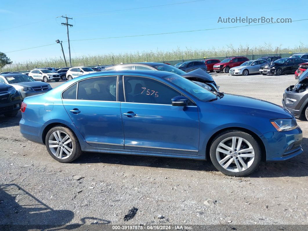 2017 Volkswagen Jetta 1.8t Sel/1.8t Sel Premium Blue vin: 3VWL17AJ3HM382881