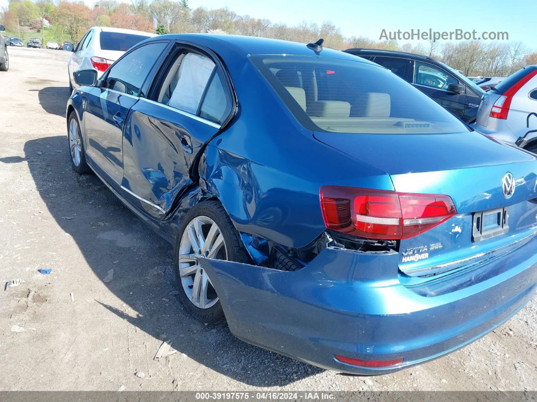 2017 Volkswagen Jetta 1.8t Sel/1.8t Sel Premium Blue vin: 3VWL17AJ3HM382881