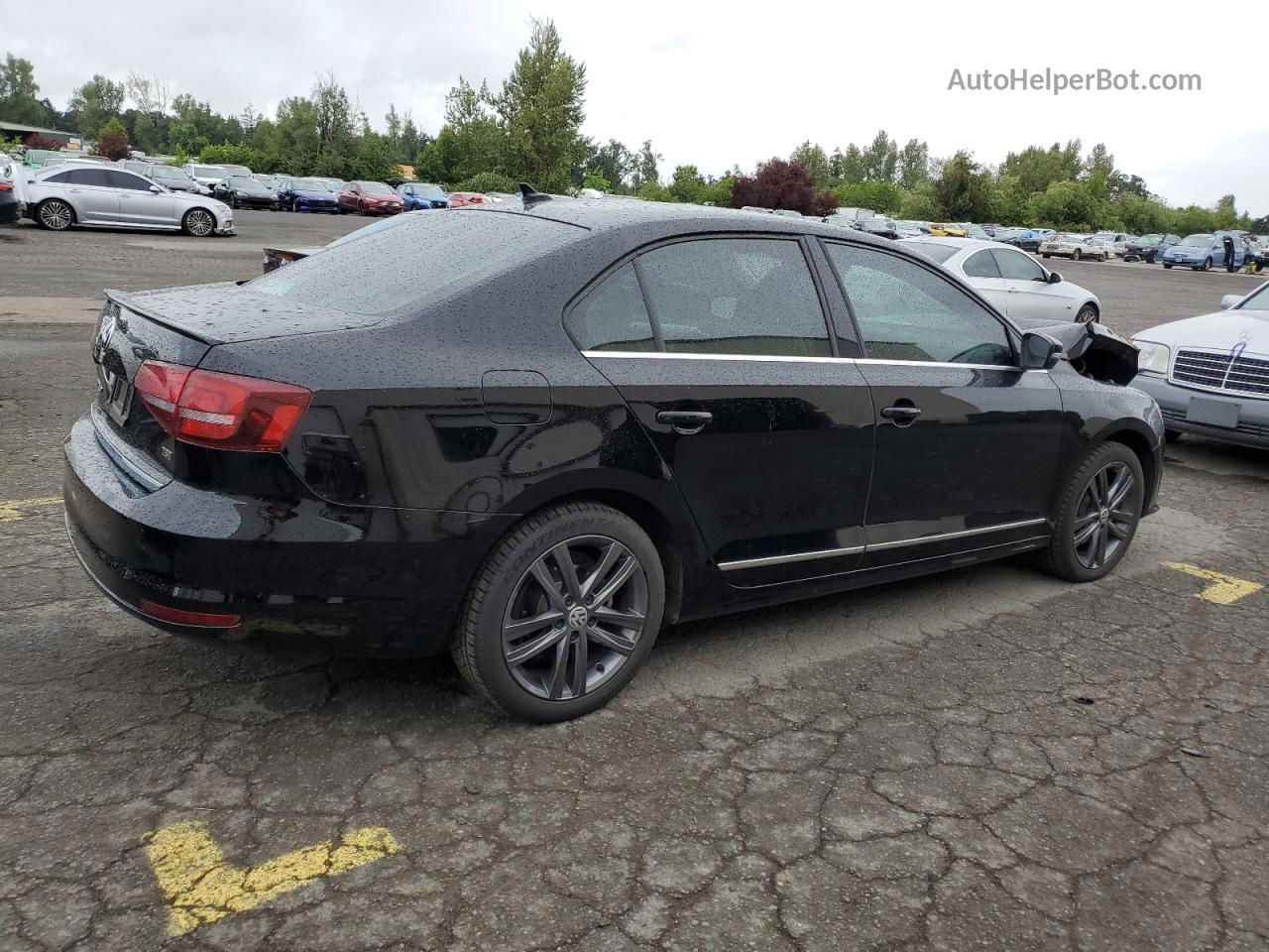 2018 Volkswagen Jetta Sel Черный vin: 3VWL17AJ3JM222666