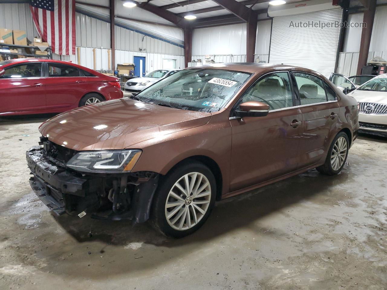 2016 Volkswagen Jetta Sel Brown vin: 3VWL17AJ4GM394522