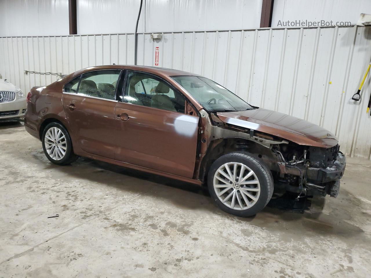 2016 Volkswagen Jetta Sel Brown vin: 3VWL17AJ4GM394522