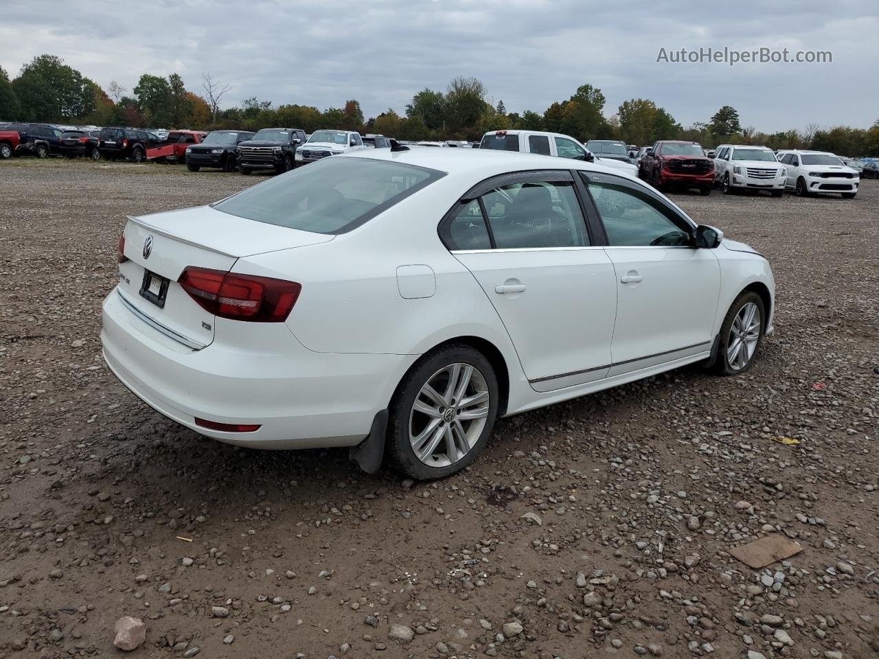 2017 Volkswagen Jetta Sel Белый vin: 3VWL17AJ4HM235193