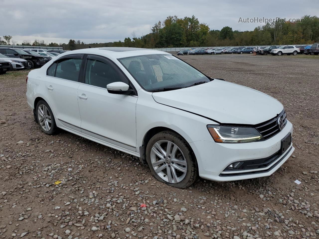 2017 Volkswagen Jetta Sel White vin: 3VWL17AJ4HM235193