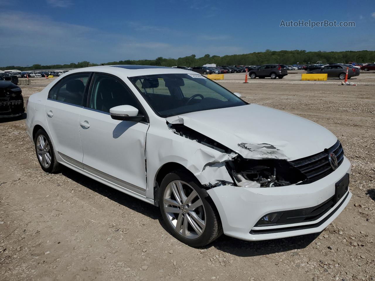 2017 Volkswagen Jetta Sel White vin: 3VWL17AJ4HM297192