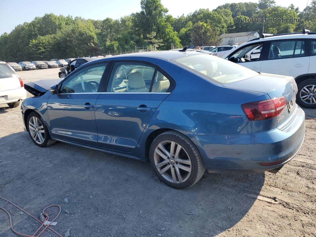 2017 Volkswagen Jetta Sel Blue vin: 3VWL17AJ6HM383670