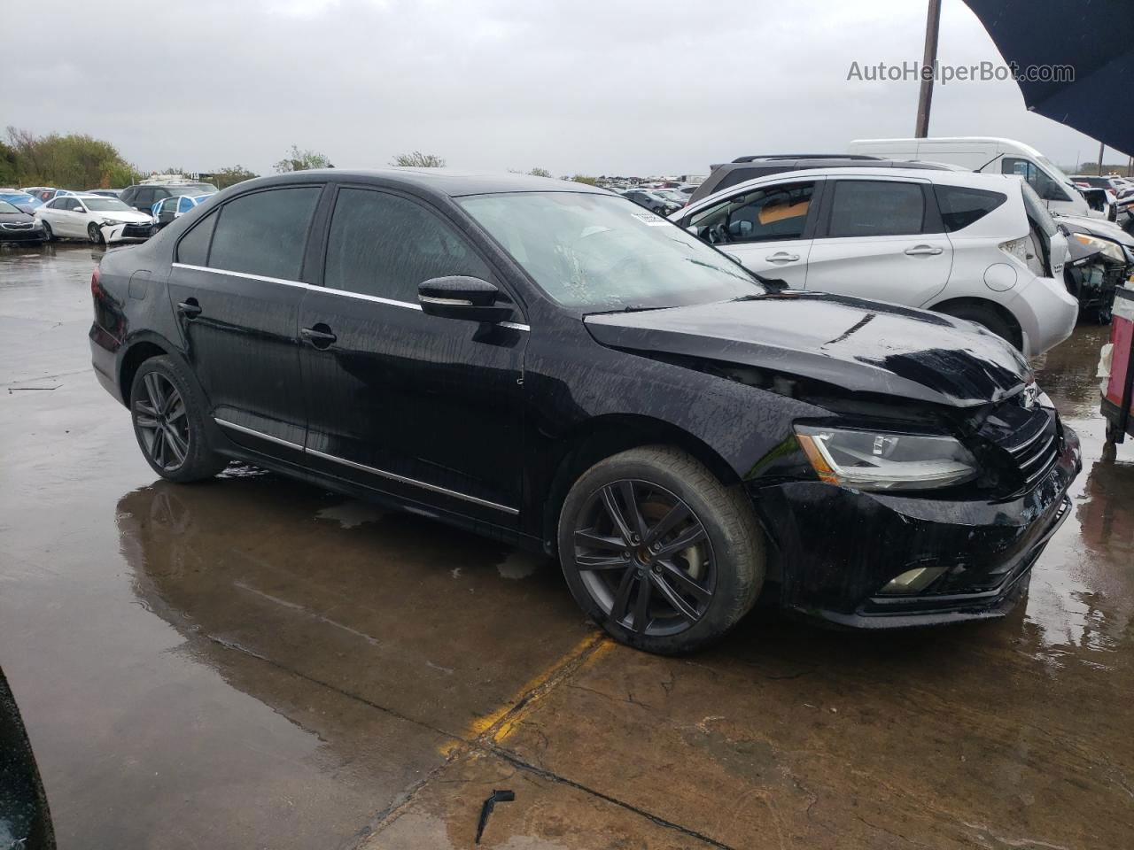 2018 Volkswagen Jetta Sel Черный vin: 3VWL17AJ6JM255192