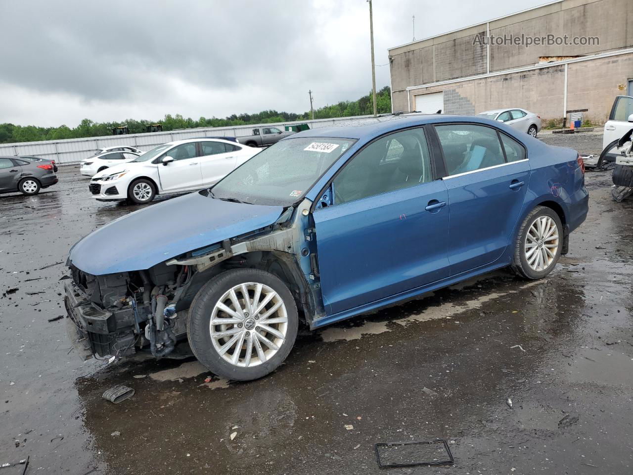 2016 Volkswagen Jetta Sel Blue vin: 3VWL17AJ7GM342270