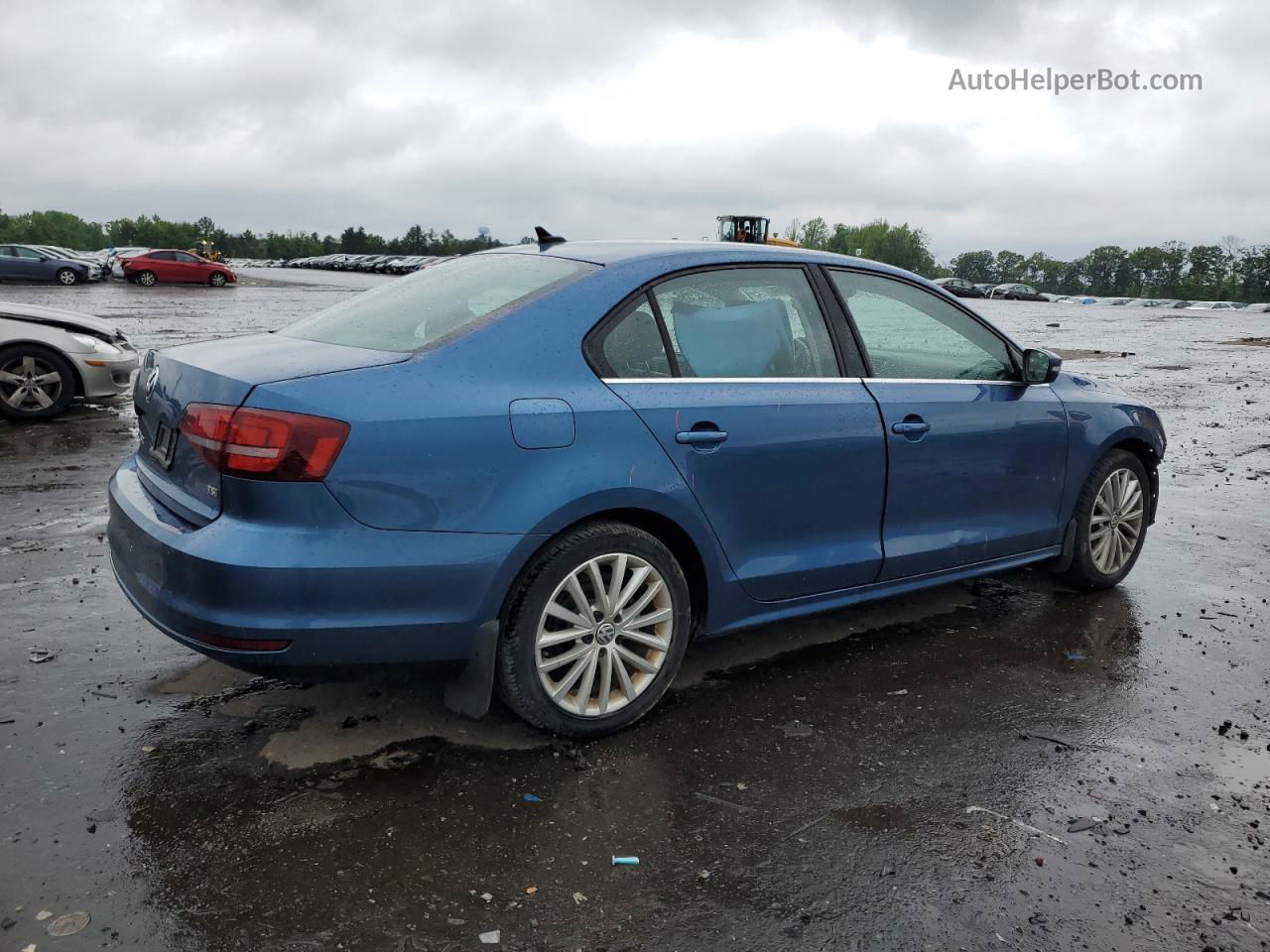 2016 Volkswagen Jetta Sel Синий vin: 3VWL17AJ7GM342270