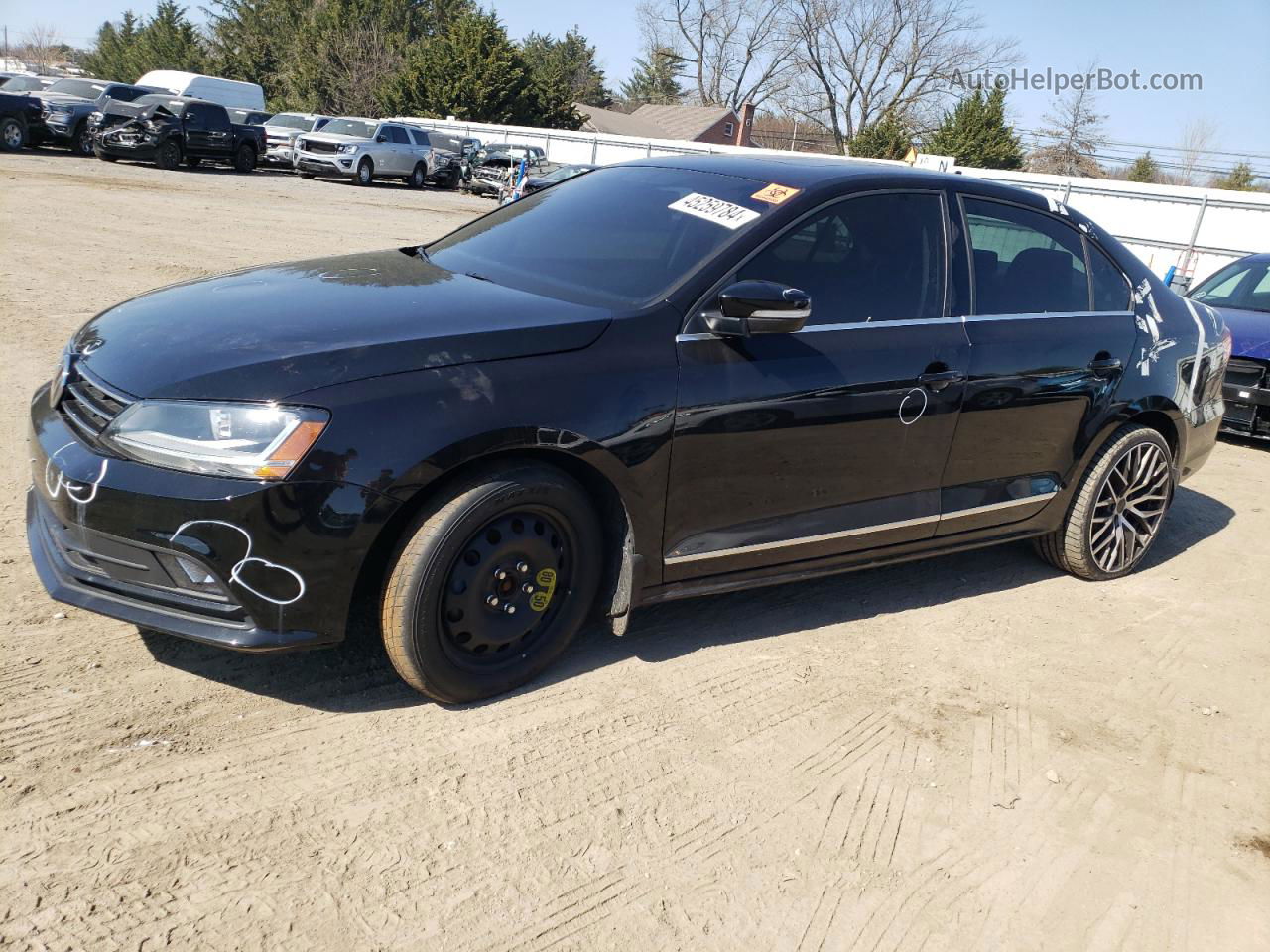 2017 Volkswagen Jetta Sel Черный vin: 3VWL17AJ7HM242283