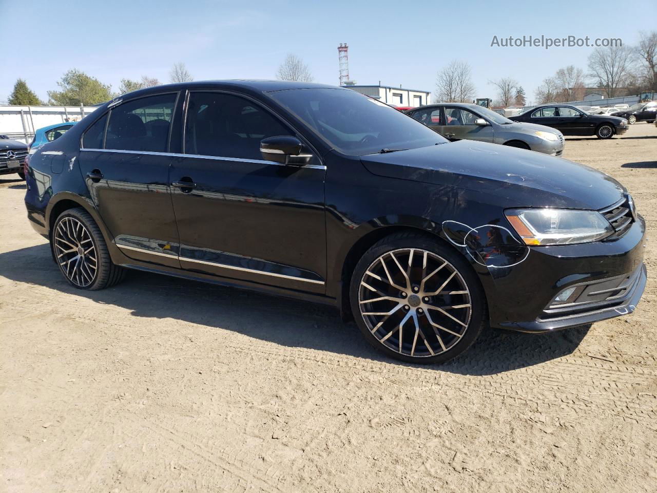 2017 Volkswagen Jetta Sel Черный vin: 3VWL17AJ7HM242283