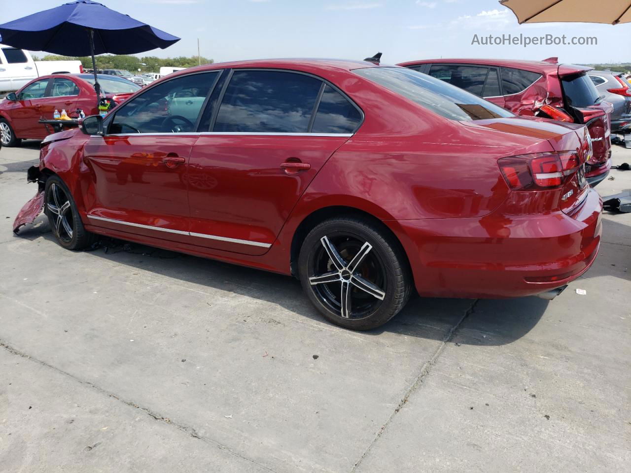 2017 Volkswagen Jetta Sel Burgundy vin: 3VWL17AJ7HM296859