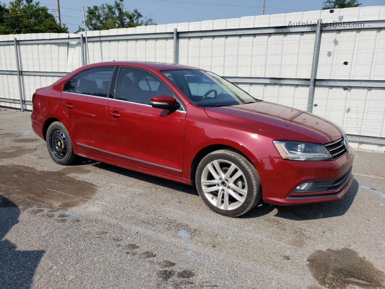 2017 Volkswagen Jetta Sel Maroon vin: 3VWL17AJ7HM333246