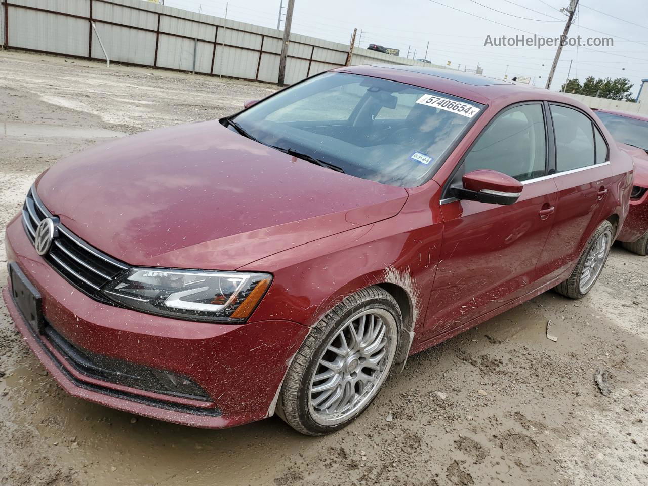 2016 Volkswagen Jetta Sel Maroon vin: 3VWL17AJ8GM363886