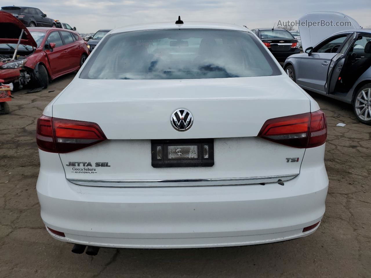 2017 Volkswagen Jetta Sel White vin: 3VWL17AJ8HM235617