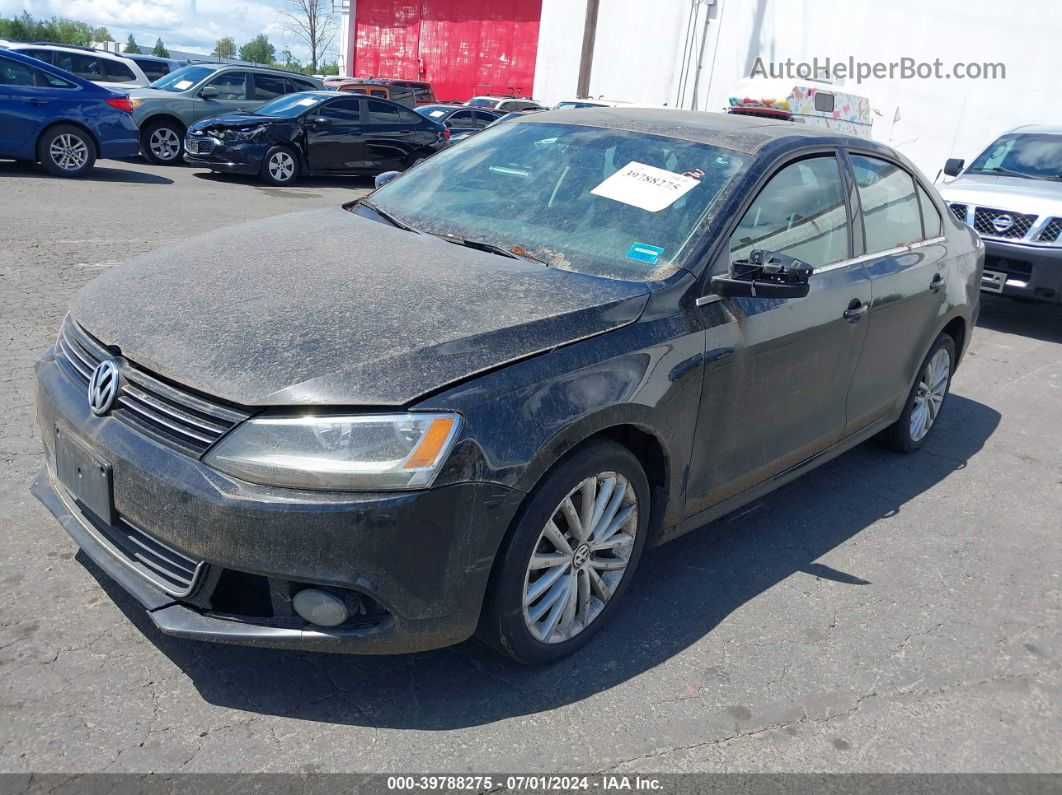 2014 Volkswagen Jetta 1.8t Sel Black vin: 3VWL17AJ9EM217767