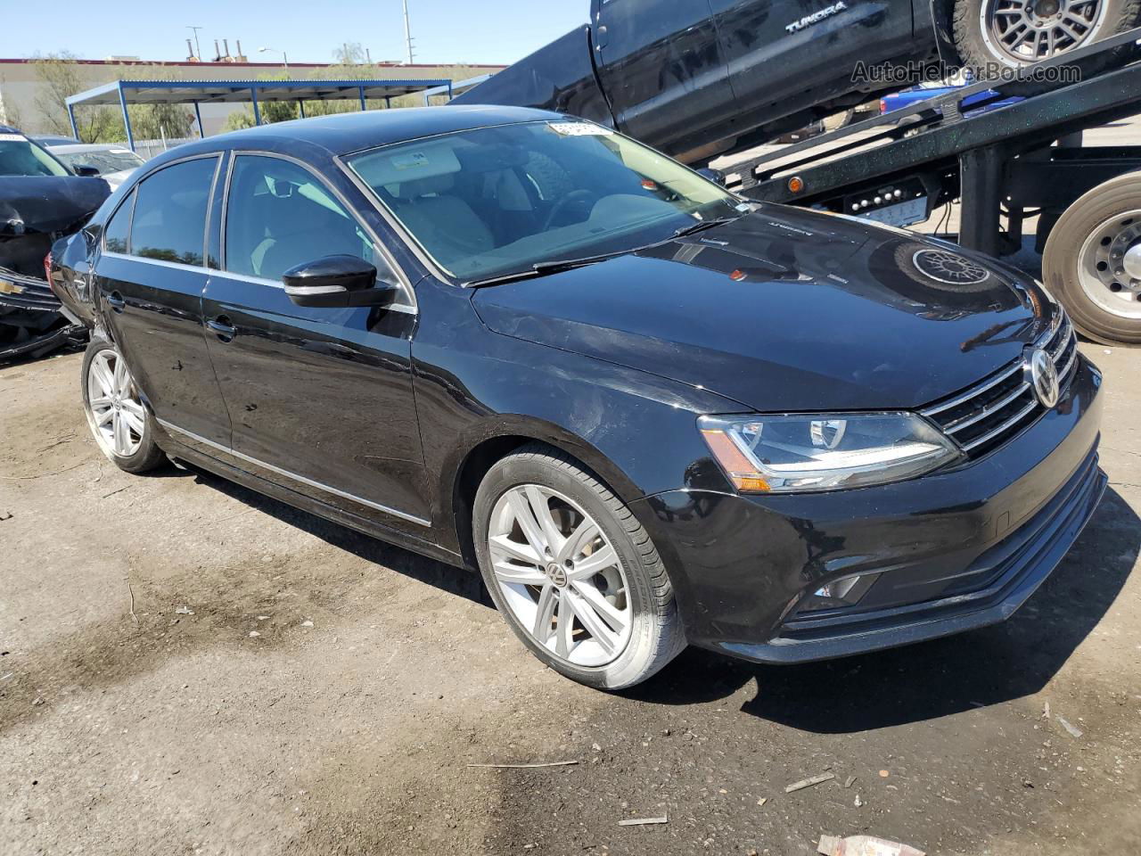 2017 Volkswagen Jetta Sel Черный vin: 3VWL17AJ9HM280646