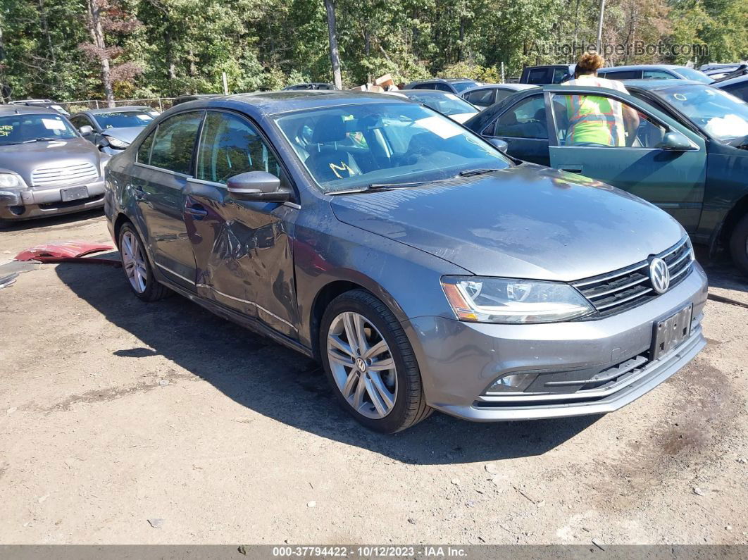 2017 Volkswagen Jetta 1.8t Sel/1.8t Sel Premium Gray vin: 3VWL17AJ9HM413311