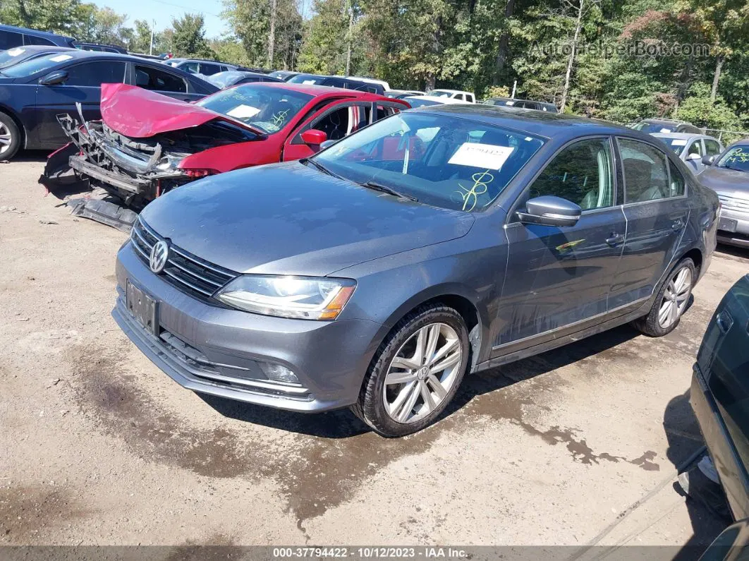 2017 Volkswagen Jetta 1.8t Sel/1.8t Sel Premium Gray vin: 3VWL17AJ9HM413311