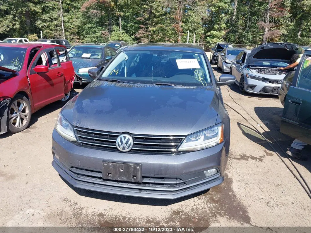 2017 Volkswagen Jetta 1.8t Sel/1.8t Sel Premium Gray vin: 3VWL17AJ9HM413311