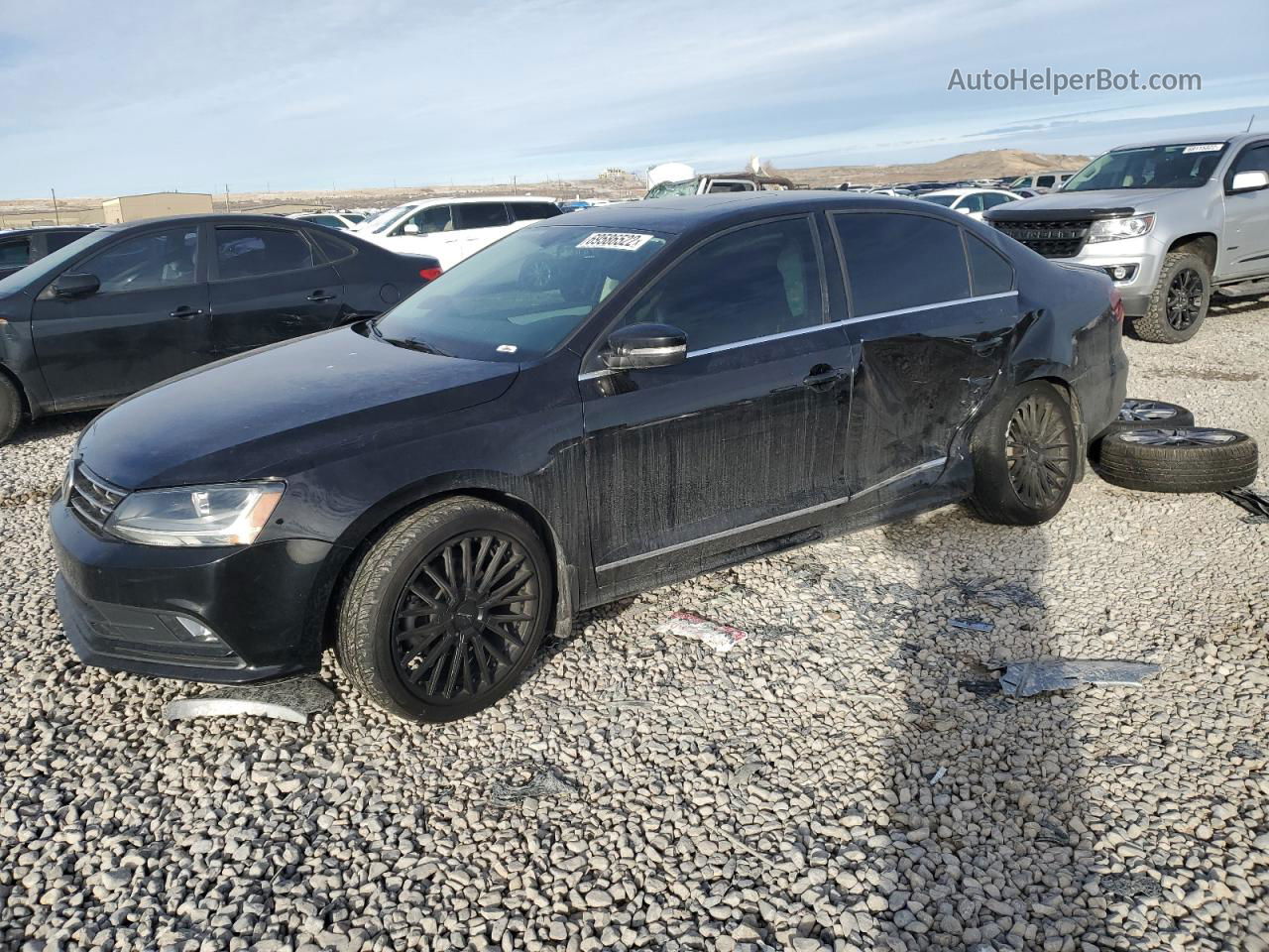 2018 Volkswagen Jetta Sel Black vin: 3VWL17AJ9JM239455