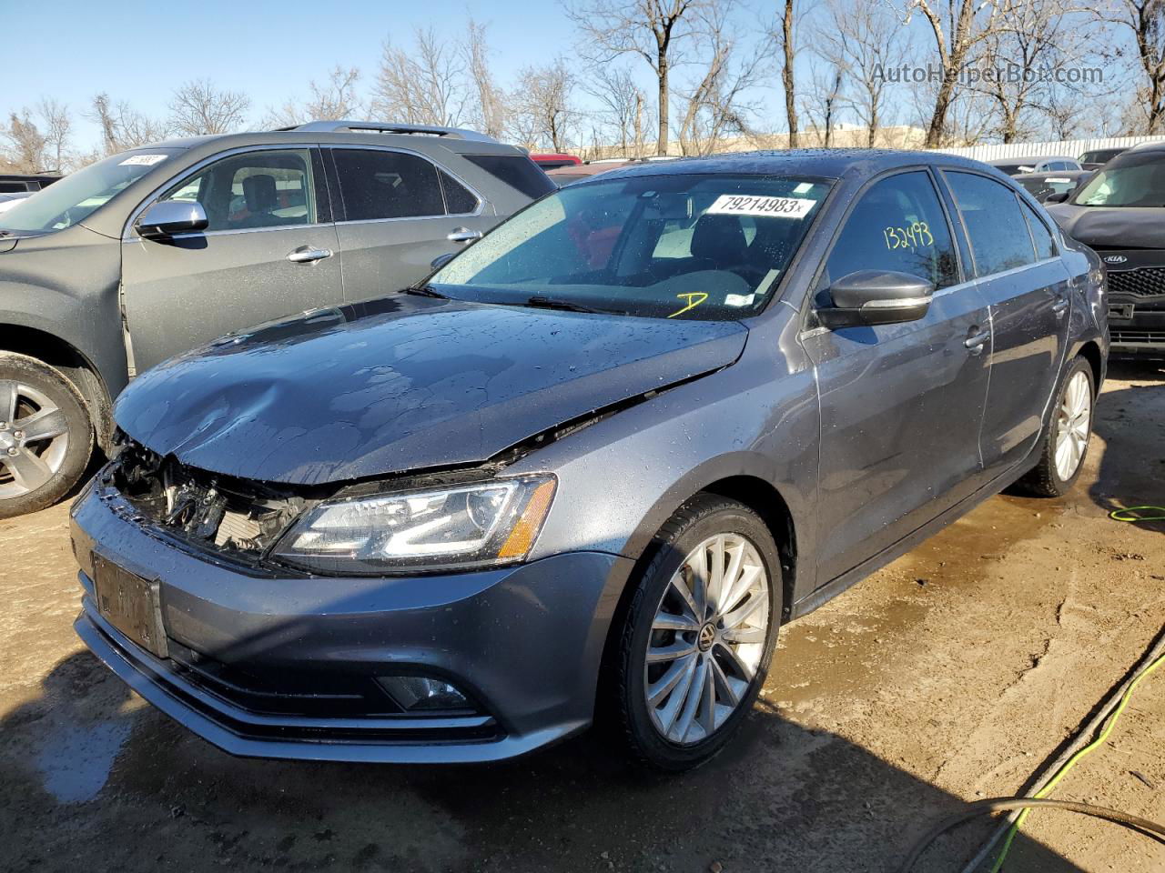 2016 Volkswagen Jetta Sel Gray vin: 3VWL17AJXGM375490