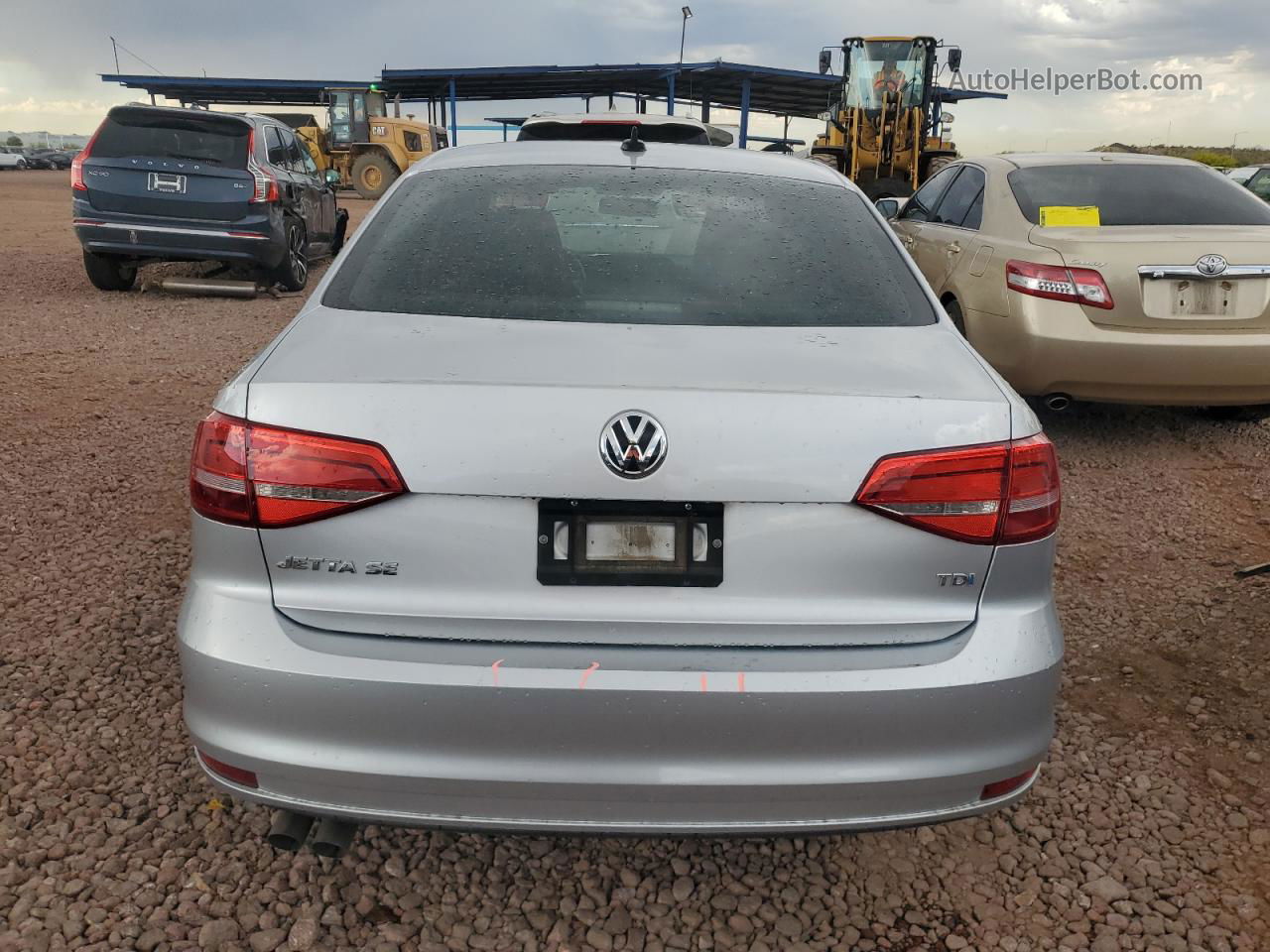 2015 Volkswagen Jetta Tdi Серебряный vin: 3VWLA7AJ0FM328466