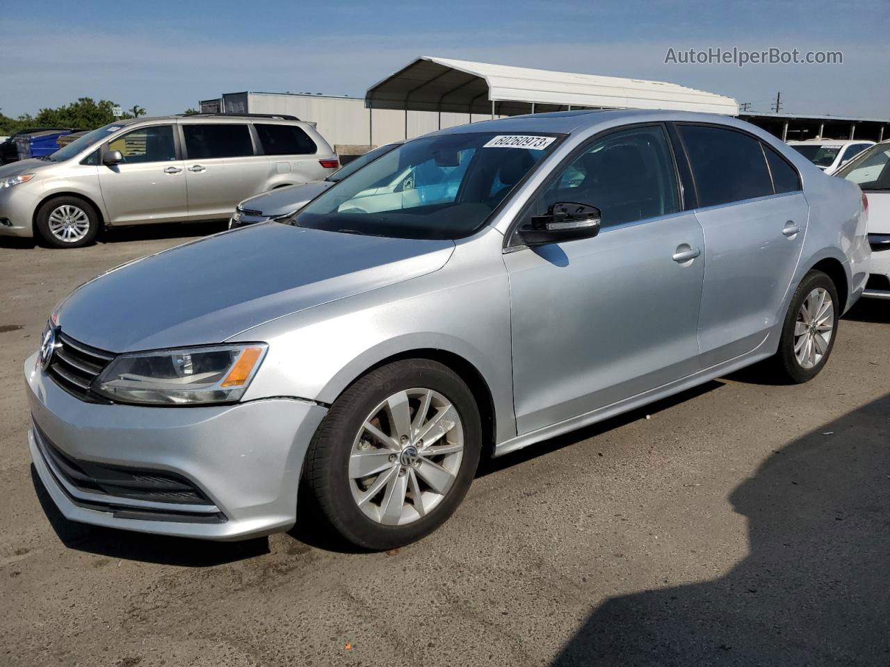 2015 Volkswagen Jetta Tdi Серебряный vin: 3VWLA7AJ1FM218381