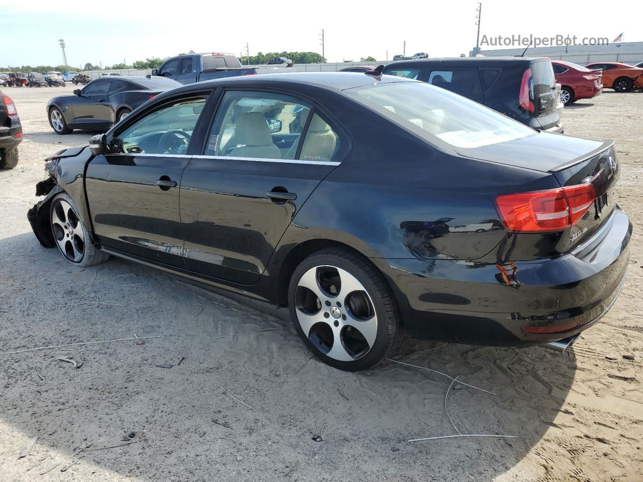 2015 Volkswagen Jetta Tdi Black vin: 3VWLA7AJ1FM221359