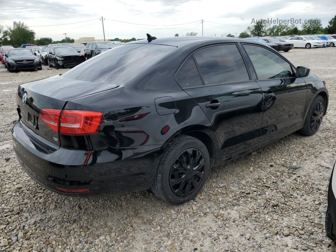 2015 Volkswagen Jetta Tdi Black vin: 3VWLA7AJ2FM299374