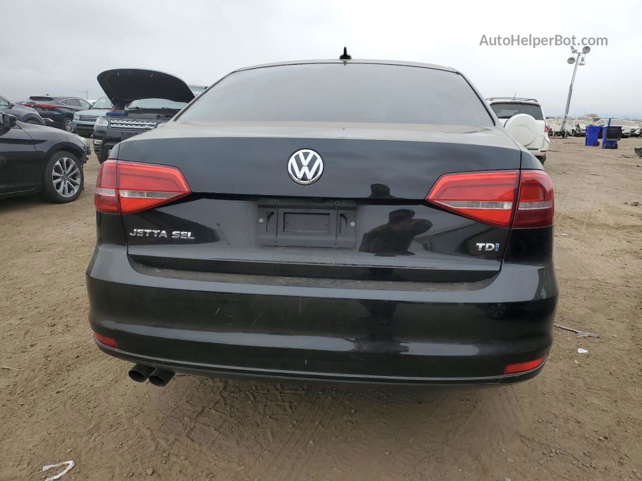 2015 Volkswagen Jetta Tdi Черный vin: 3VWLA7AJ2FM319185