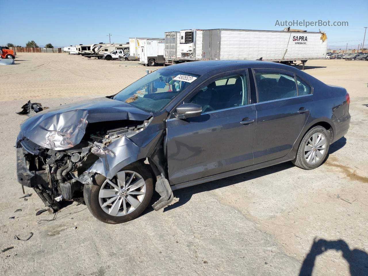 2015 Volkswagen Jetta Tdi Gray vin: 3VWLA7AJ2FM418346