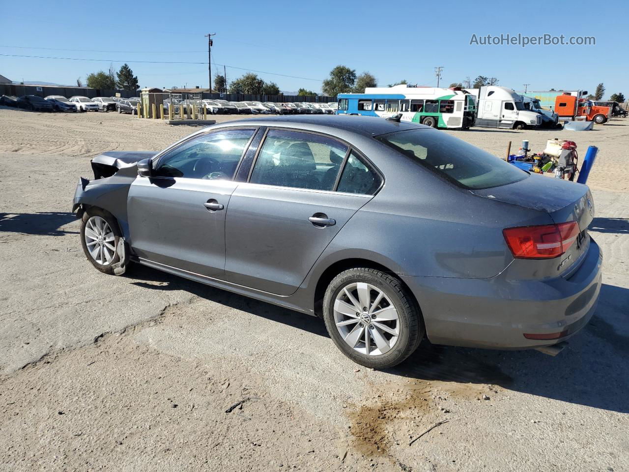 2015 Volkswagen Jetta Tdi Gray vin: 3VWLA7AJ2FM418346