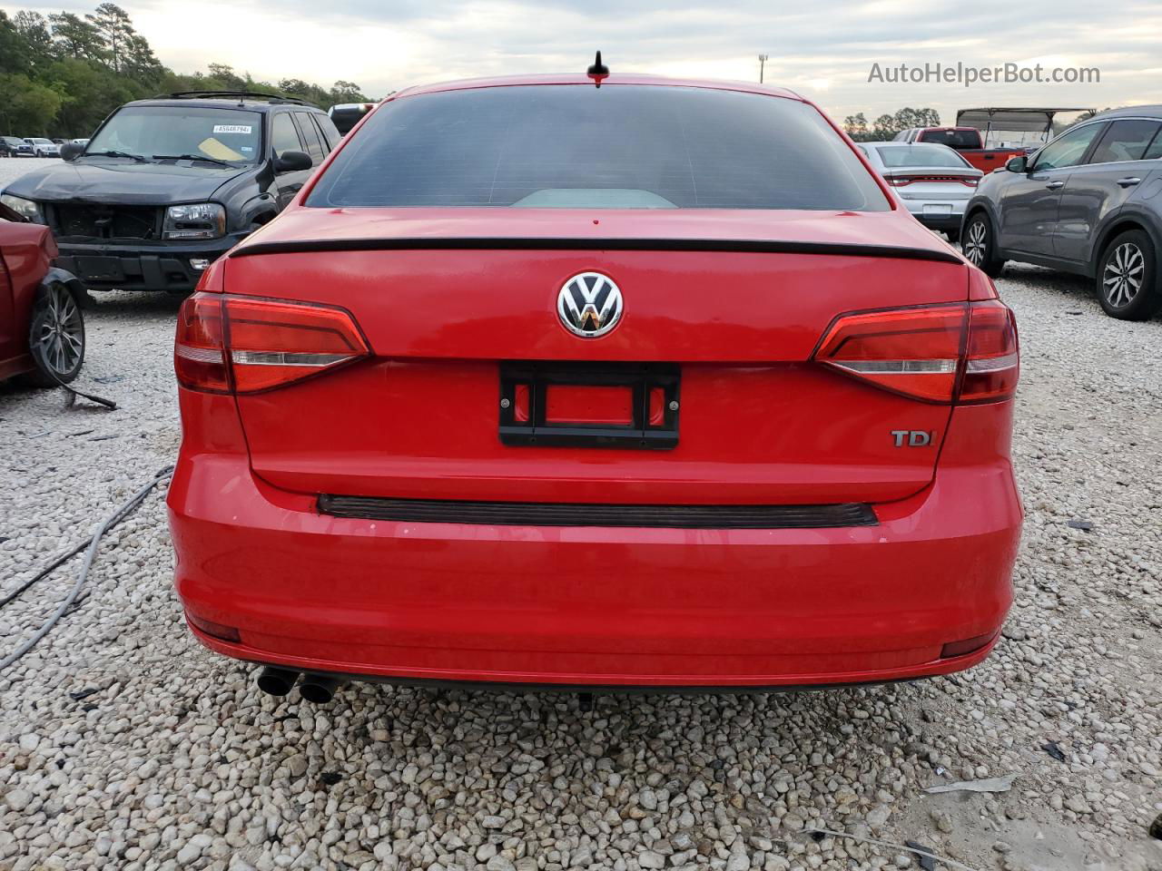 2015 Volkswagen Jetta Tdi Красный vin: 3VWLA7AJ3FM233500