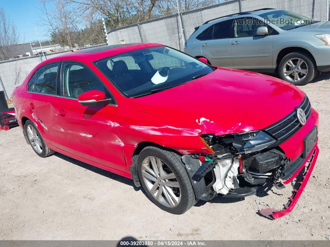 2015 Volkswagen Jetta 2.0l Tdi Sel Red vin: 3VWLA7AJ3FM282518