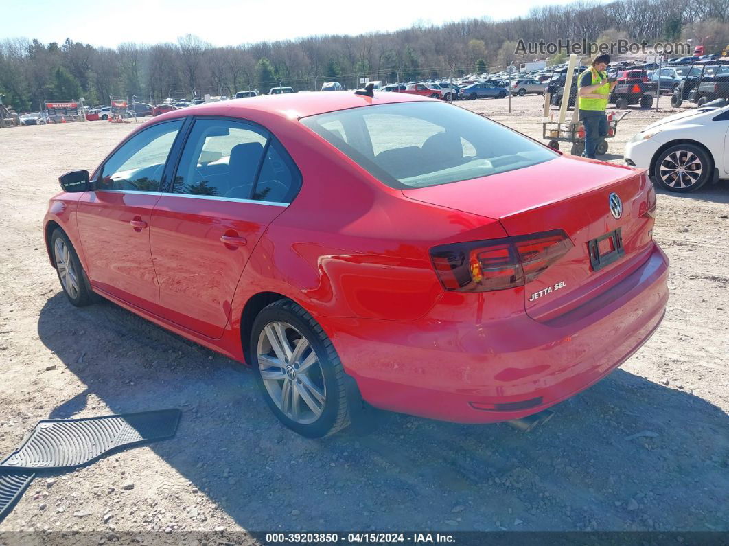 2015 Volkswagen Jetta 2.0l Tdi Sel Red vin: 3VWLA7AJ3FM282518