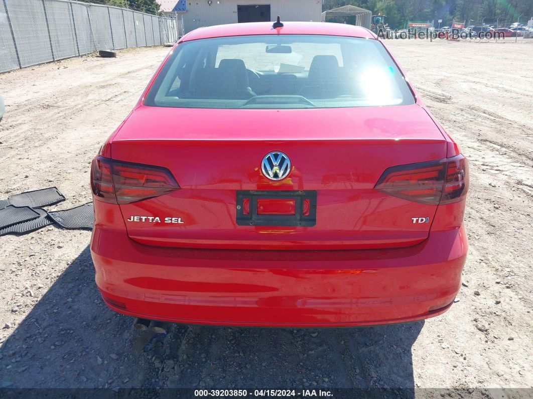 2015 Volkswagen Jetta 2.0l Tdi Sel Red vin: 3VWLA7AJ3FM282518