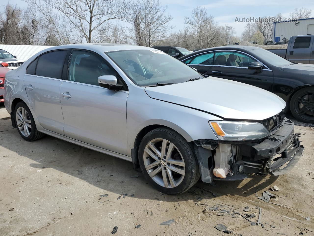 2015 Volkswagen Jetta Tdi Silver vin: 3VWLA7AJ4FM265887