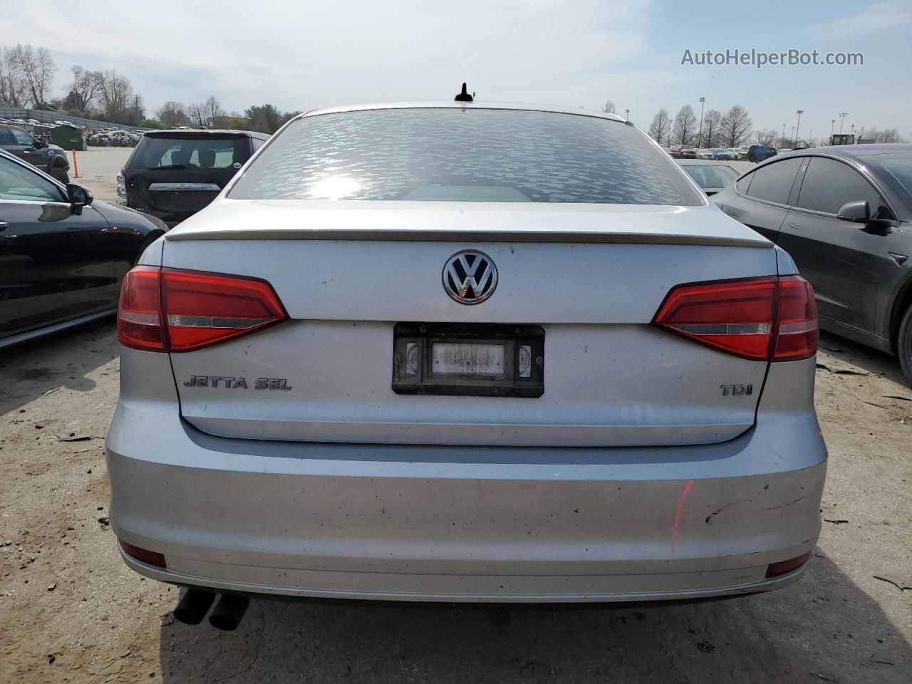 2015 Volkswagen Jetta Tdi Silver vin: 3VWLA7AJ4FM265887