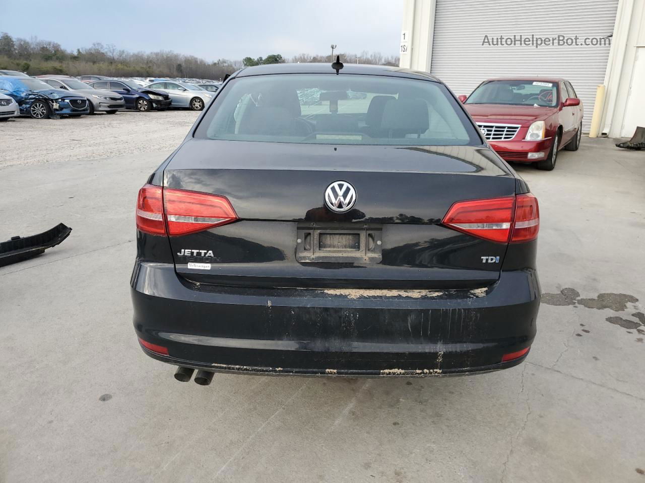 2015 Volkswagen Jetta Tdi Black vin: 3VWLA7AJ4FM273892