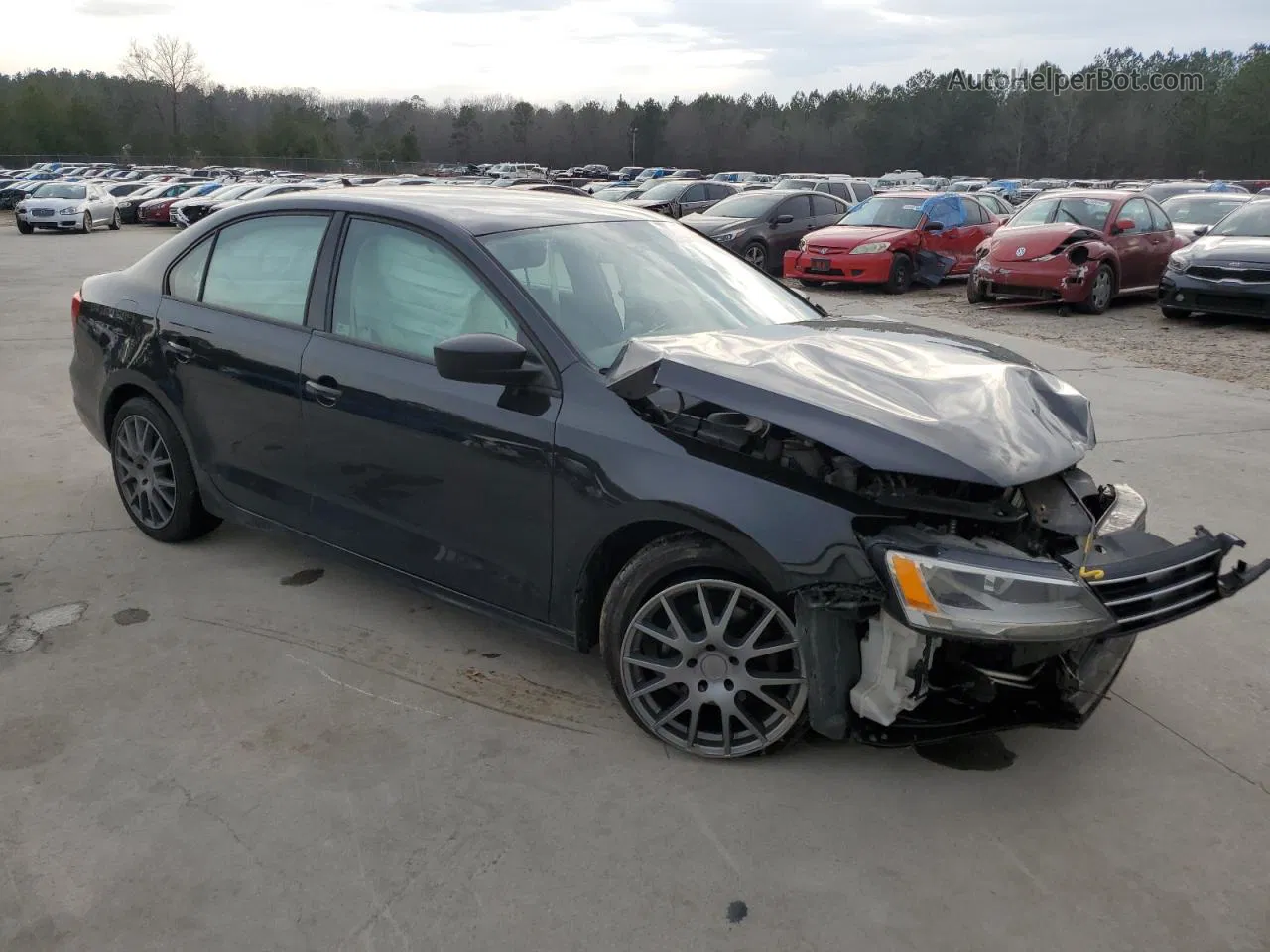 2015 Volkswagen Jetta Tdi Black vin: 3VWLA7AJ4FM273892