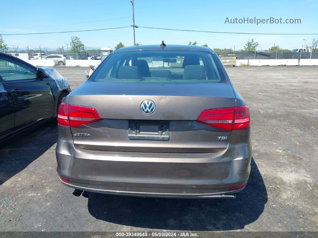 2015 Volkswagen Jetta 2.0l Tdi S Brown vin: 3VWLA7AJ4FM281121