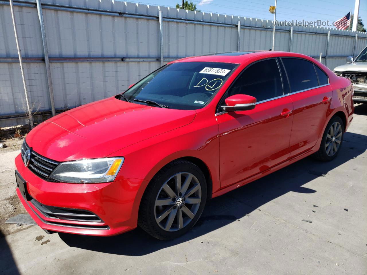 2015 Volkswagen Jetta Tdi Red vin: 3VWLA7AJ4FM326607