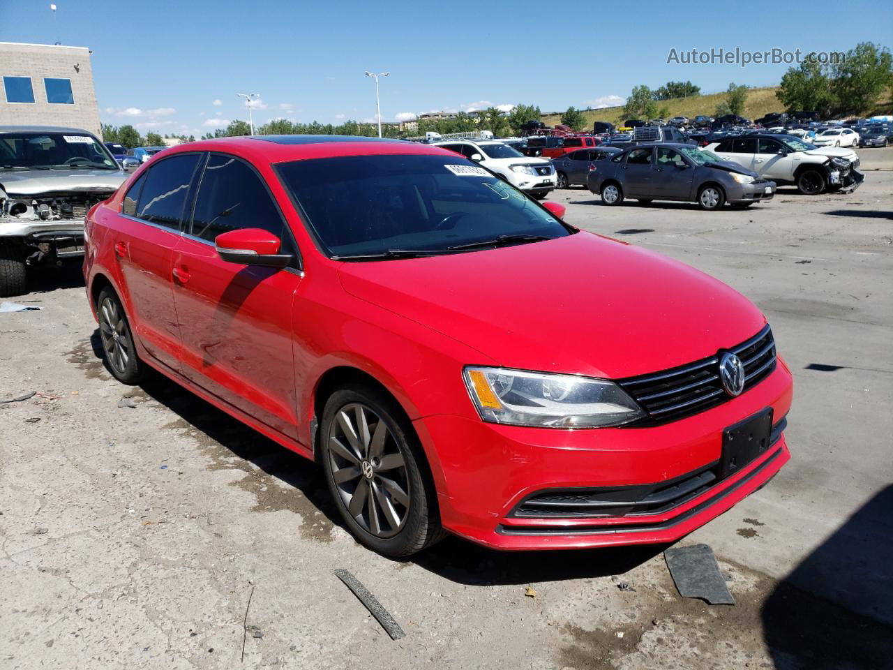 2015 Volkswagen Jetta Tdi Red vin: 3VWLA7AJ4FM326607