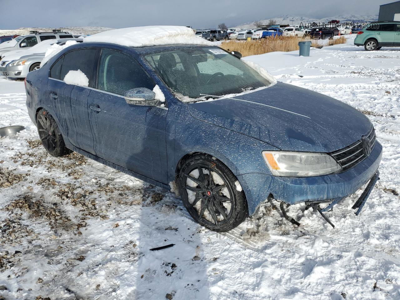 2015 Volkswagen Jetta Tdi Синий vin: 3VWLA7AJ5FM323473